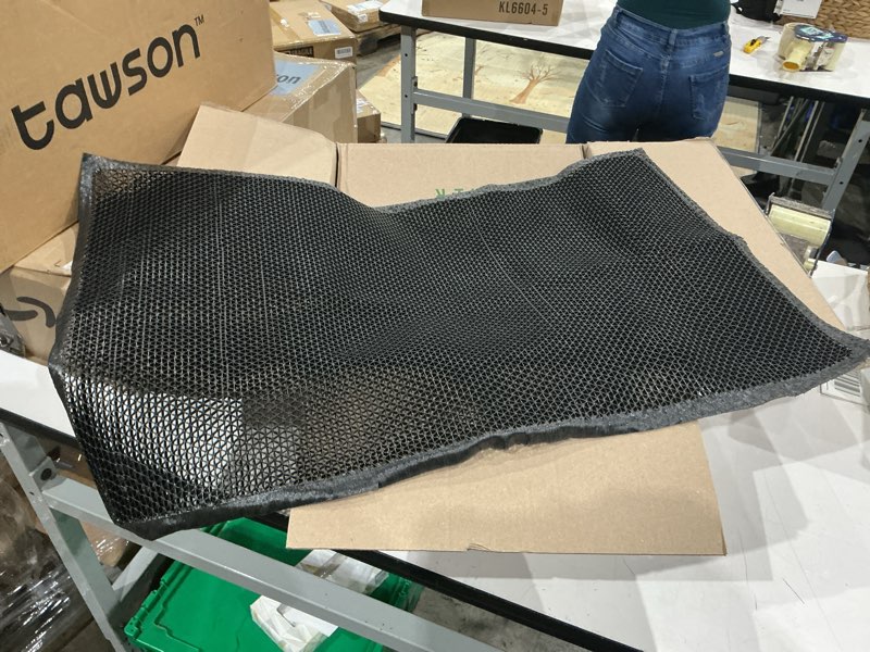 Condition photo showing As Is for drainage non slip flooring mats swimming pool bathroom anti-fatigue rubber matting 3x10 ft heavy duty commercial anti slip floor mats for garage restaurant sauna spa,gray/grey,0.9×3m 2'11" x 9'10" gray/grey
