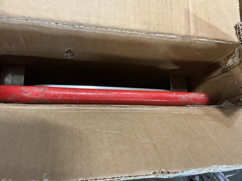 Condition photo showing As Is for Upgraded 2 in 1 Convertible Hand Truck Dolly 600lbs Capacity?Aluminum Folding Hand Truck with Rubber Wheels for Transport and Moving in Home, Warehouse, Supermarket, Office