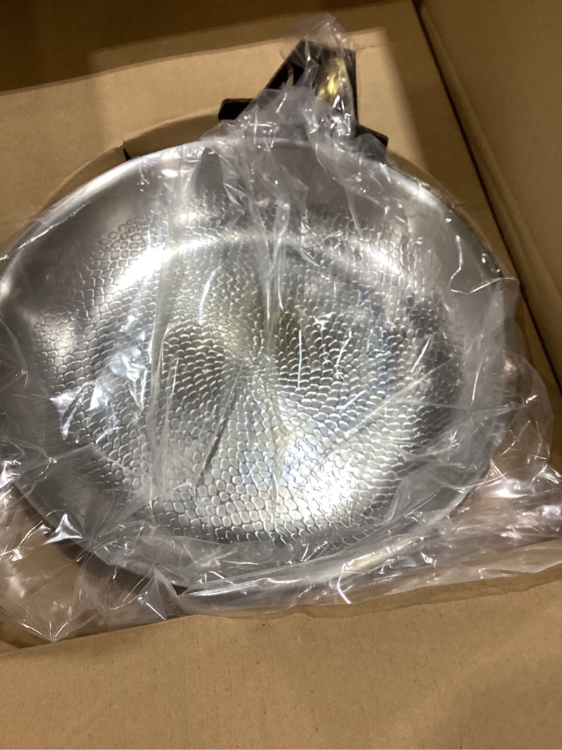titanium pans for cooking | 12 inch pure tagine titanium skillet with lid | hammered chef-grade desi