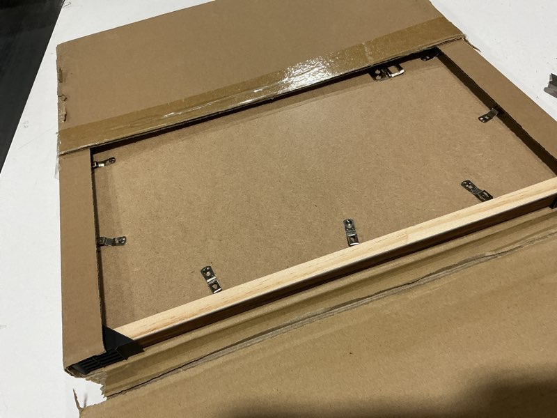 Condition photo showing Good Condition for 16x16 wood frame brown, rustic natural wooden 16x16in poster picture frame, distressed 16 x 16inch woodgrain gallery photo frame with hd plexiglass, horizontal vertical wall mounting display 1pcs brown 16x16