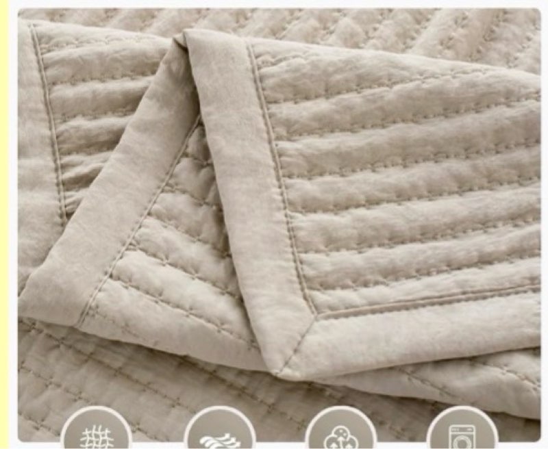 kasentex king xl quilt set 108"x98"  in – soft washed 3-layer lightweight bedspr ( 108 x98 ead,minimalist nordic design, all-season spring & summer quilt set (1 quilt + 1   shams),light taupe  ( of 1 