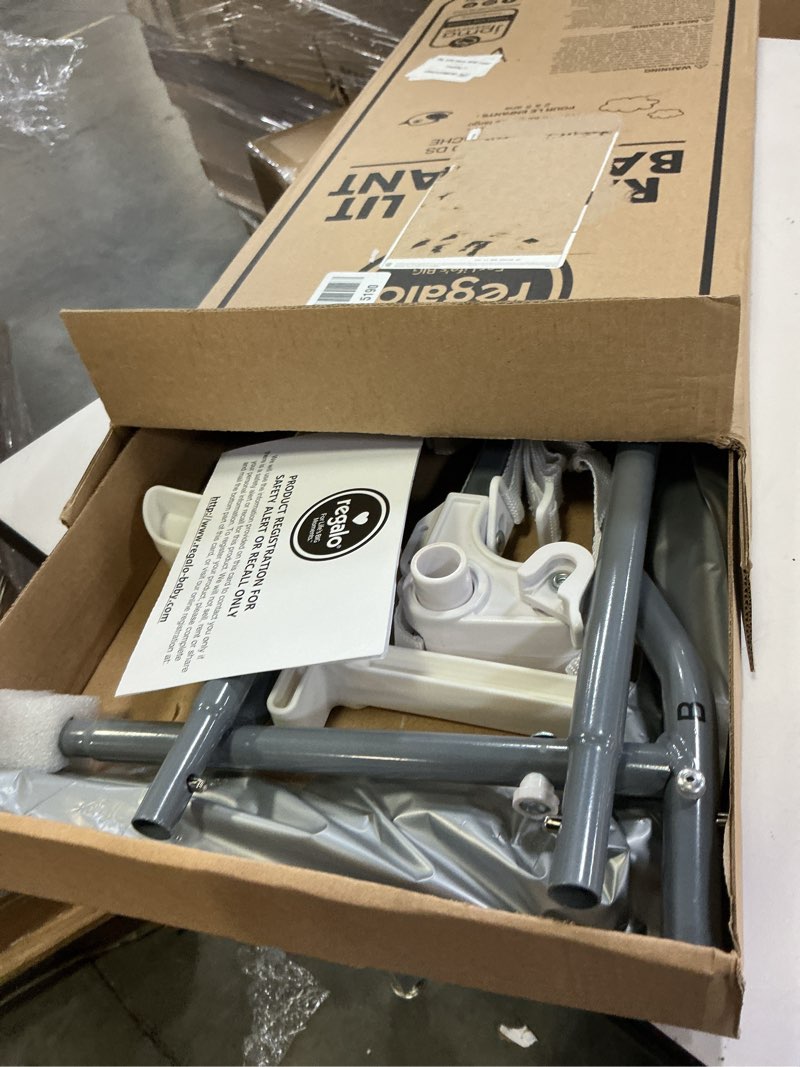 Condition photo showing Good Condition for regalo safety swing down bed rail guard for toddlers, bed safety rail with patented gap guard, fits twin, full & queen mattress, white, tested & safe for 30 years, american designed, family owned 43 inch