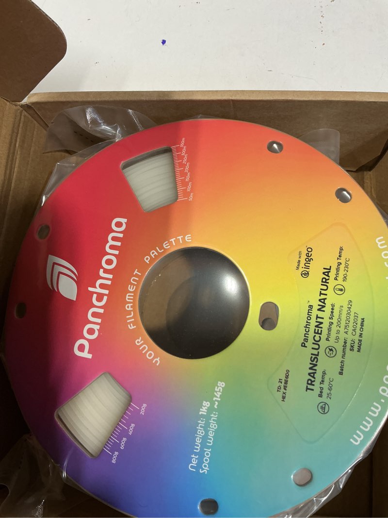 Condition photo showing New/Like New for polymaker panchroma translucent pla filament 1.75mm, 1kg, natural | neatly wound, semi transparent pla, easy print & smooth feeding, compatible with bambu lab & most 3d printers translucent natural