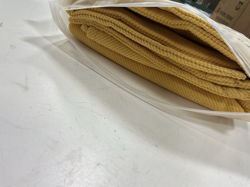 Condition photo showing Good Condition for ZWJD Yellow Pillow Covers 26x26 Set of 2 Chenille Throw Pillow Covers with Elegant Design Soft and Luxurious Decorative Throw Pillows for Couch, Bed, and Home Decor Yellow 26" x 26" (Pack of 2)