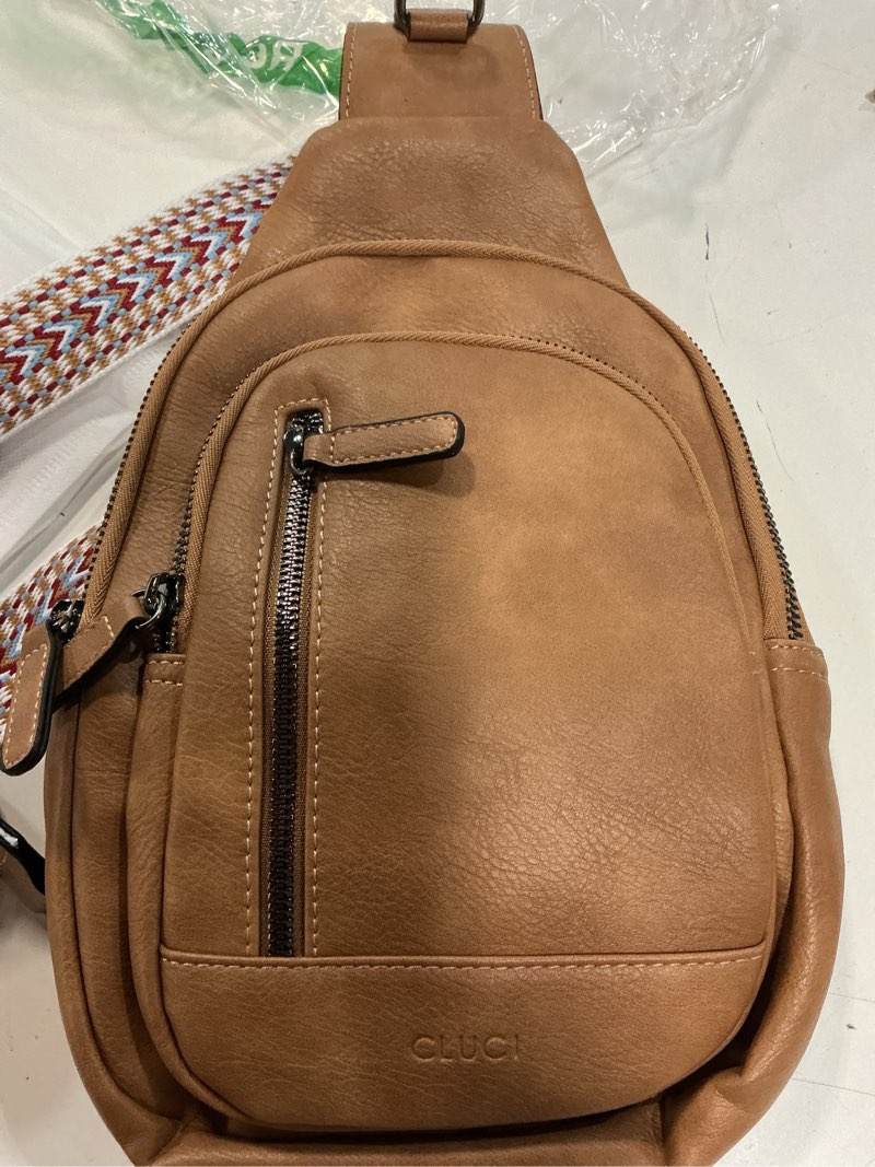 Condition photo showing New/Like New for crossbody bag with multiple compartments
