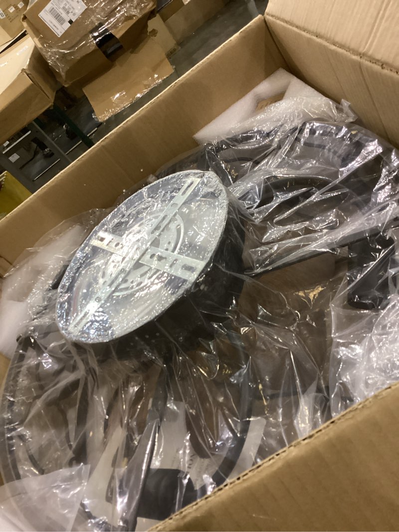 Rybiote Caged Ceiling Fans with Lights,20" Flush Mount Fandelier Ceiling Fan with Lights and Remote,