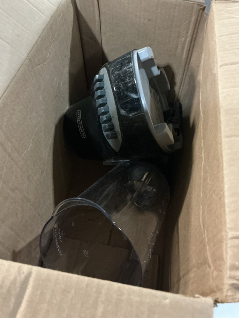 Condition photo showing As Is for black+decker crush master blender, 10-speeds with stainless steel blades, black, bl2010bp plastic