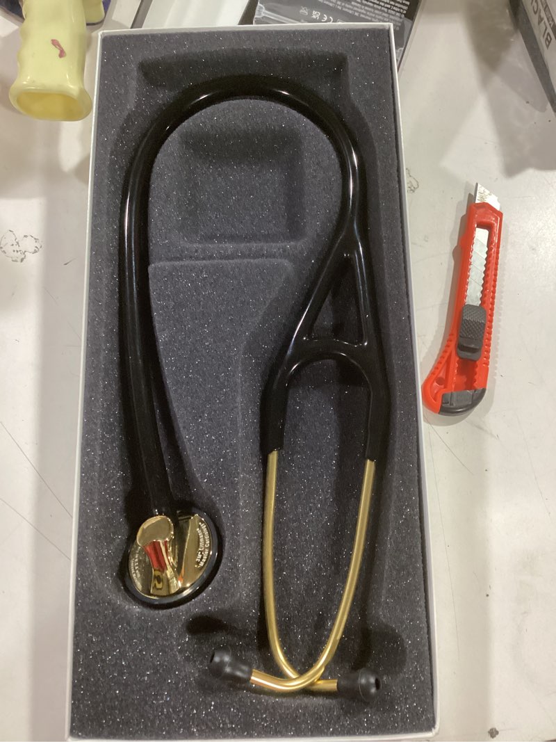 Condition photo showing Good Condition for 3M Littmann Master Cardiology Stethoscope, 2175, Stainless Steel Brass-Finish Chestpiece, 27" Black 