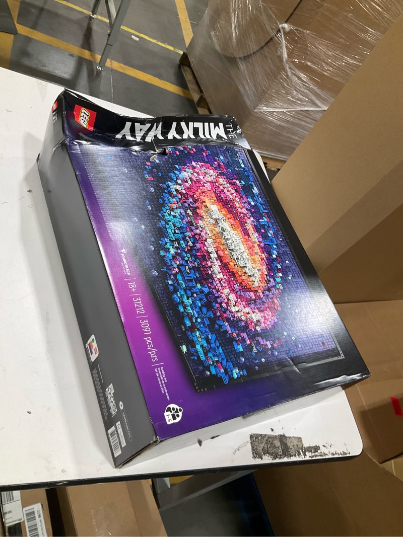 Condition photo showing Good Condition for lego art the milky way galaxy building set - space decor diy kits for adults for bedroom wall, ages 18+ - gift ideas, men & women - includes frame for display - 31212