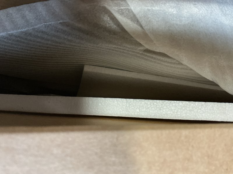 Condition photo showing Good Condition for Arched Full Length Mirror 71"x32" - Rustic Brown Solid Wood Wall Mirror, Oversized Leaning or Mounted Design for Bedroom, Entryway, Living Room Décor Brown-3 Layer-ar Frame 71"L x 32"W