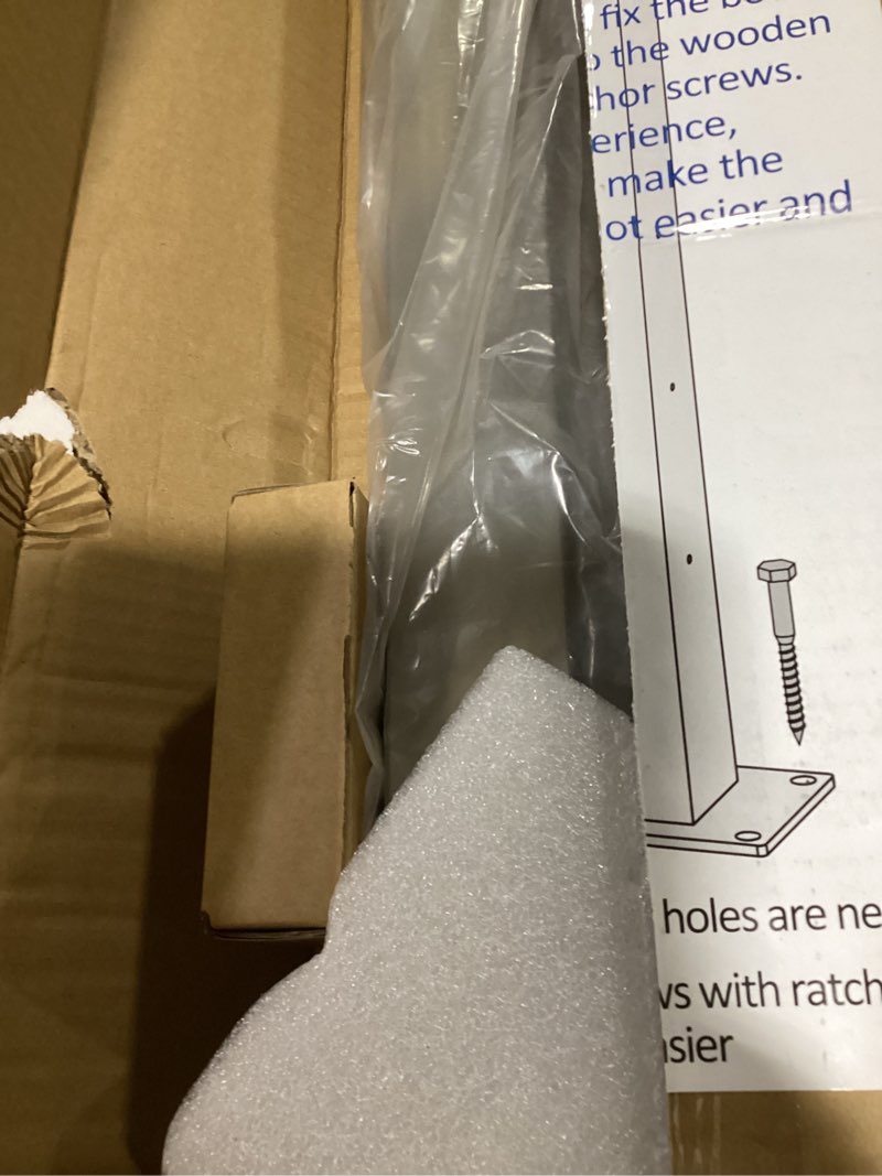 Condition photo showing Good Condition for 2 pack stainless steel cable railing post(2"×2") with 1/8 cable railing kit, level drilled (2, silvery, 36 inch) 36 inch silvery 2