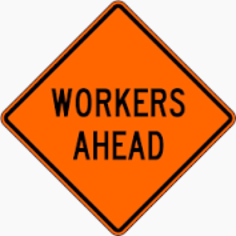 Roll-Up Sign-48" Mesh- Workers Ahead