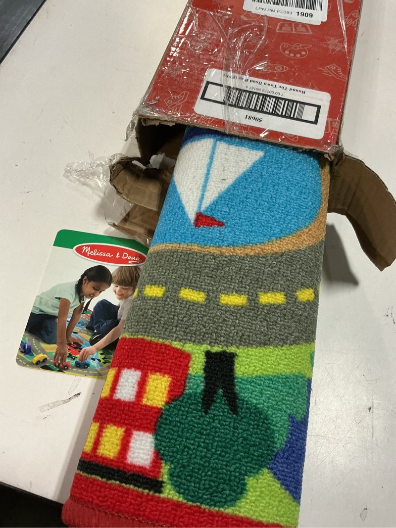 Condition photo showing Good Condition for melissa & doug round the town road rug (ffp)