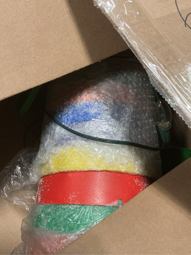 Condition photo showing Good Condition for WILLBOND 12 8" Christmas Gumdrop Pathway Lights - Walkway Colorful Sugar Coated with LED C9 Bulbs Outdoor Decoration for Winter Holiday Lawn, Yard & Garden (12 in 1,Rainbow) 12 in 1 Rainbow 12