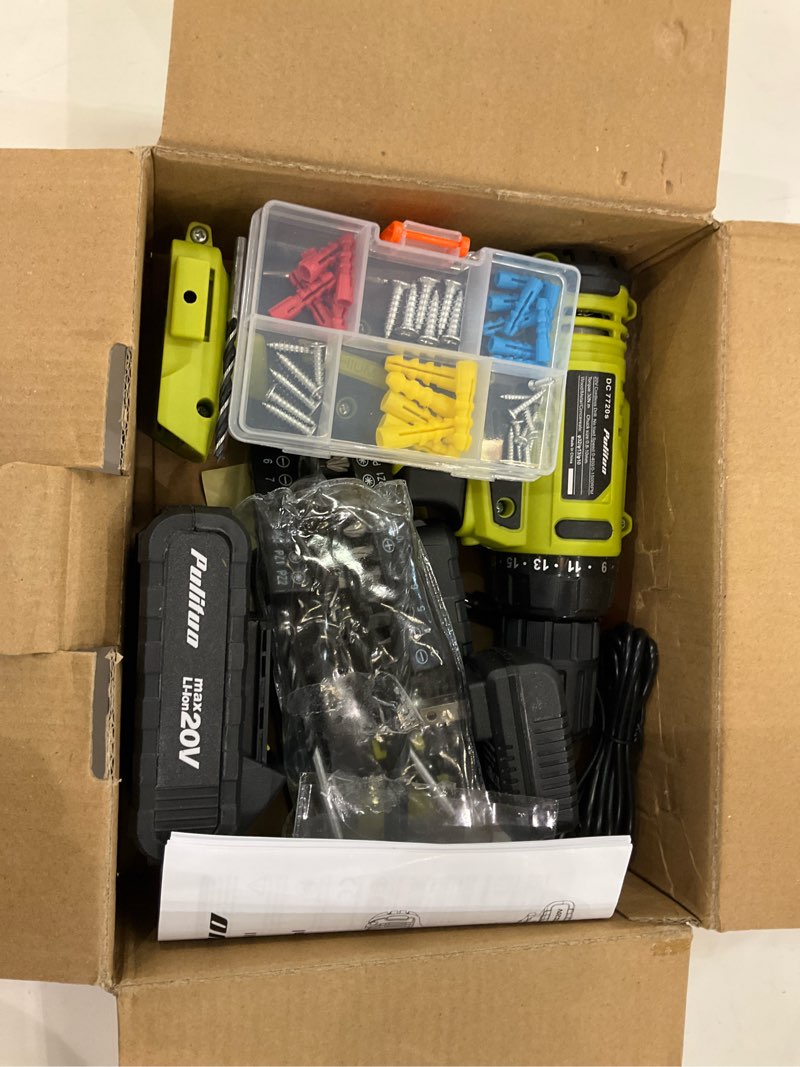 Condition photo showing As Is for PULITUO  DC7720S  20V CORDLESS  DRILL