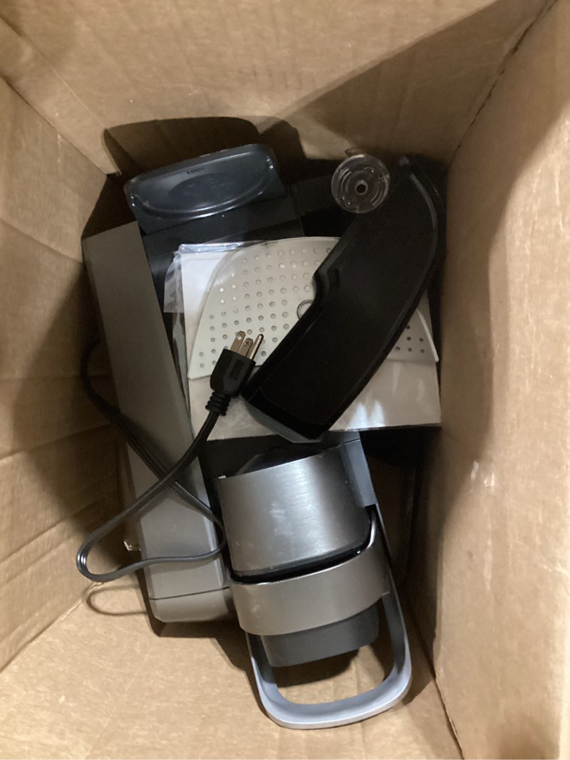 Condition photo showing As Is for keurig k-elite single serve k-cup pod coffee maker, with strength and temperature control, iced coffee capability, 8 to 12oz brew size, programmable, brushed slate