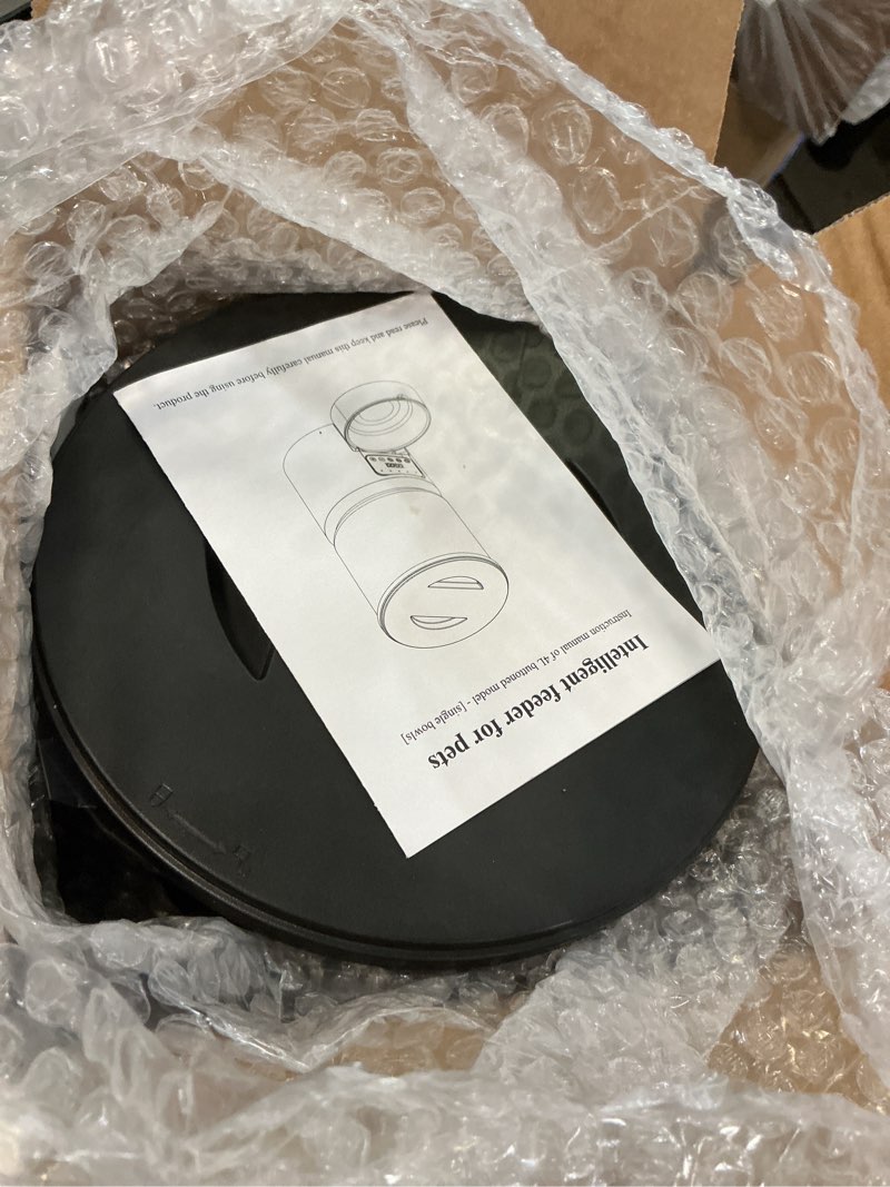 Condition photo showing Good Condition for Automatic Cat Feeders, 4L Timed Cat Dry Food Dispenser Auto Pet Feeder for Cats and Small Dogs Dual Power Supply 9 Meals Programmable 1-15 Portion Per Day with Stainless Bowl Easy Clean 4 L Black-Basic Edition