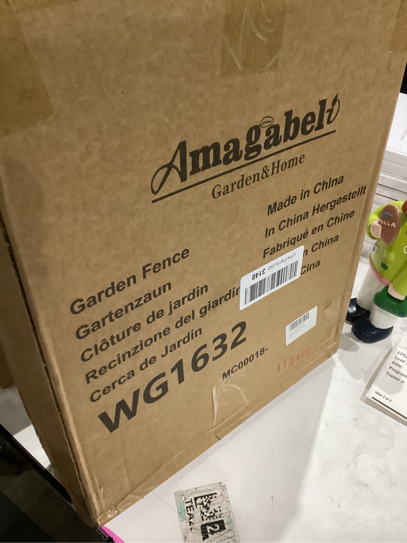 Condition photo showing Good Condition for AMAGABELI GARDEN & HOME 10 Panels 24in(H)×10ft(L) Decorative Garden Fences and Borders for Dogs Rustproof Metal No Dig Fence Panels Garden Edging Border for Animal Barrier Flower Beds Yard Patio Black 10 Panels-24in(H) x 10ft(L)