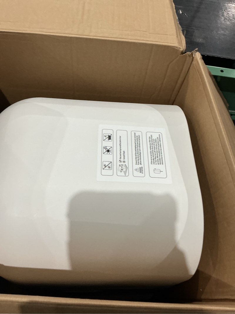 Condition photo showing As Is for basics automatic self-cleaning cat litter box with safety sensors, s-shaped screen, odor control, removable washable liner, -gallon, 