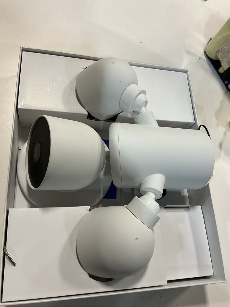 Condition photo showing Good Condition for Google Nest Cam with Floodlight - Outdoor Camera - Floodlight Security Camera, White, 1 Count (Pack of 1) 1 Count (Pack of 1) Nest Cam with Floodlight