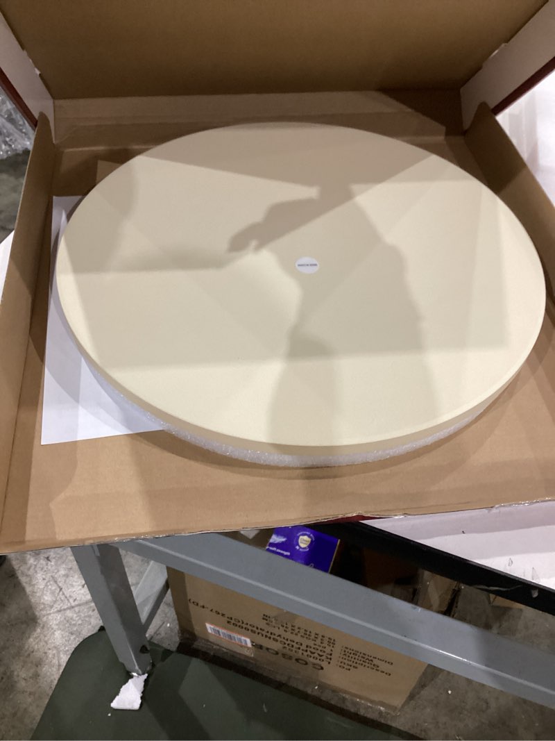 Condition photo showing Good Condition for round pizza stone for grill and oven- 16 inch baking stone heavy-duty cordierite pizza stone for bread, cookies, heat proof bbq grilling cooking stone for making crisp crust pizza (beige) beige 16"x 16"