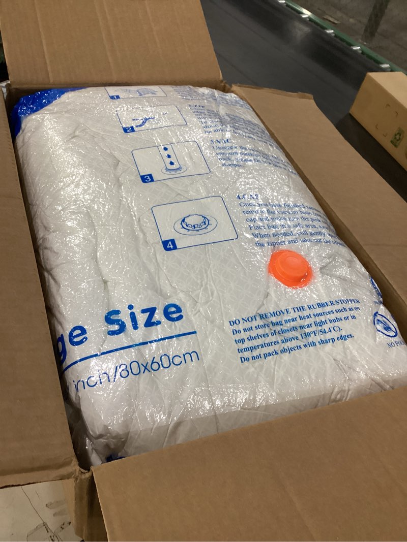 Condition photo showing New/Like New for Serta Down Illusion Extra Warmth Hypoallergenic Down Alternative Comforter with Corner Loops, King/Cal King, White King/Cal King Extra Warmth