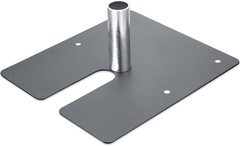 Zonon Pipe and Drape Base Plate 14 x 16 Inches Backdrop Stand Flat Brace Bracket with a Fixing Pin f