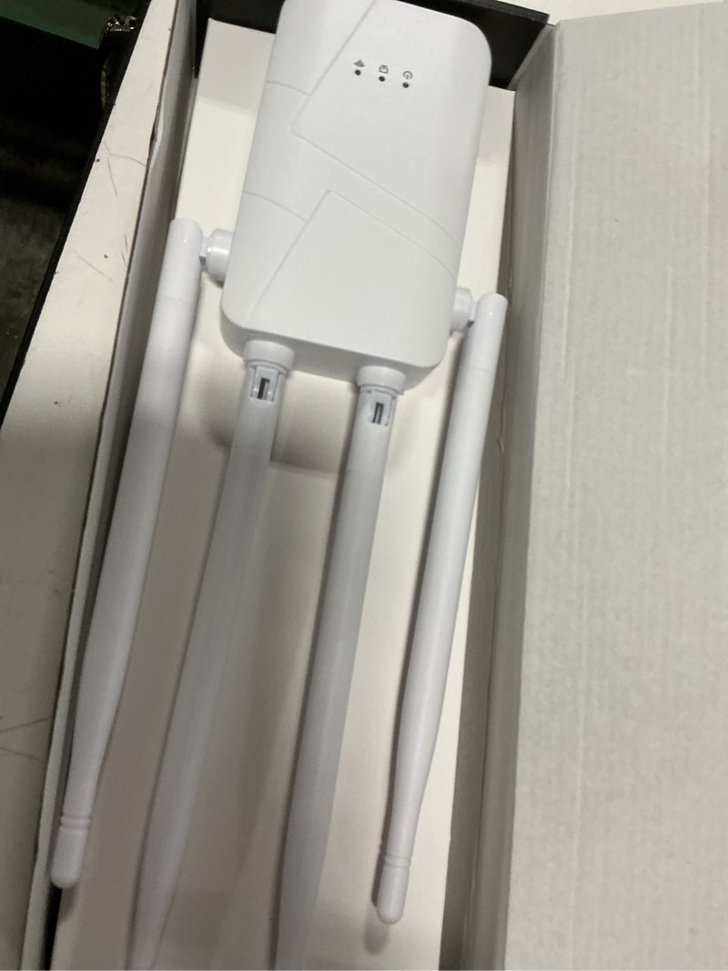 Condition photo showing Good Condition for 2026 wifi extender signal booster for home, 15000sq.ft wireless internet repeater, long range wifi booster and signal amplifier w/ethernet port, wifi router extender support 99% devices, 1-tap setup white