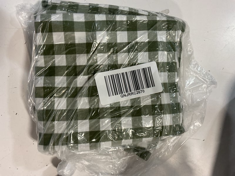 Condition photo showing Good Condition for organic crisp percale gingham pillowcase set, standard, olive