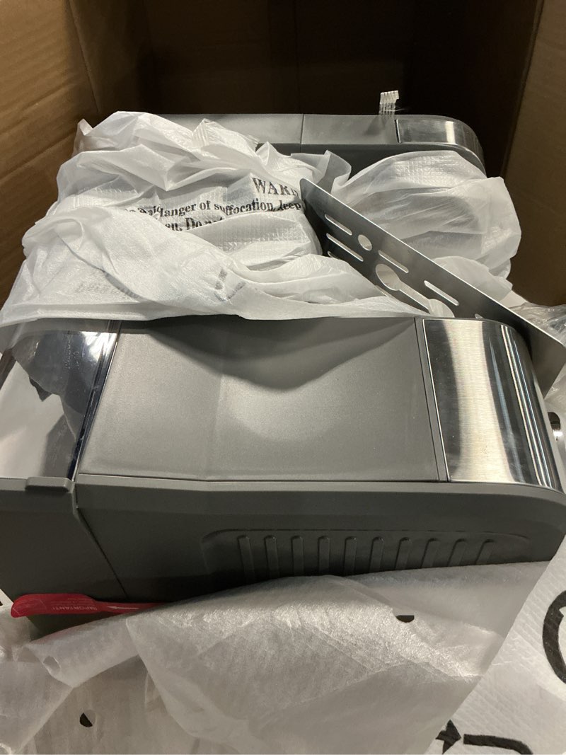 Condition photo showing New/Like New for mr. coffee compact espresso maker, espresso machine with steam wand, 15-bar pump automatic espresso machine