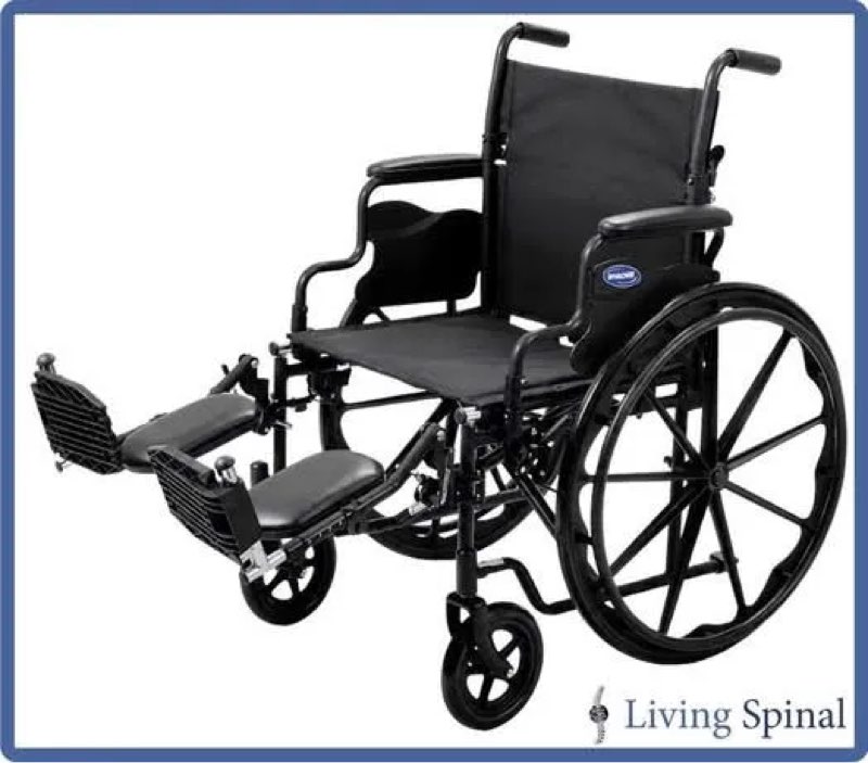 EasyGlide Manual Wheelchair by Invacare 18" Elevating Legrests