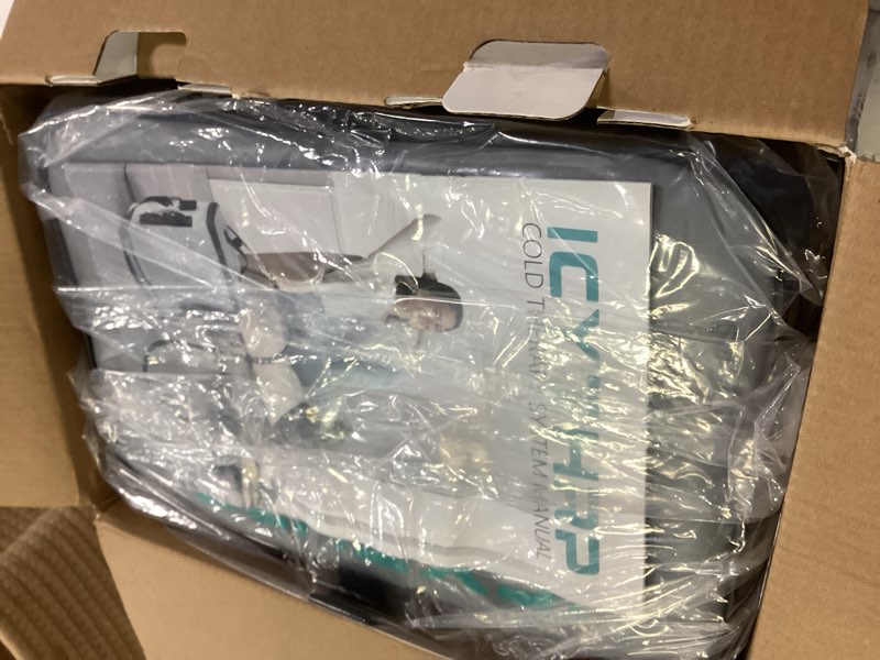 Condition photo showing New/Like New for cold therapy machine with programmable timer, portable ice machine for hip after surgery, hip replacement recovery system, cryotherapy pain relief with compression pad hip/large knee pad+machine