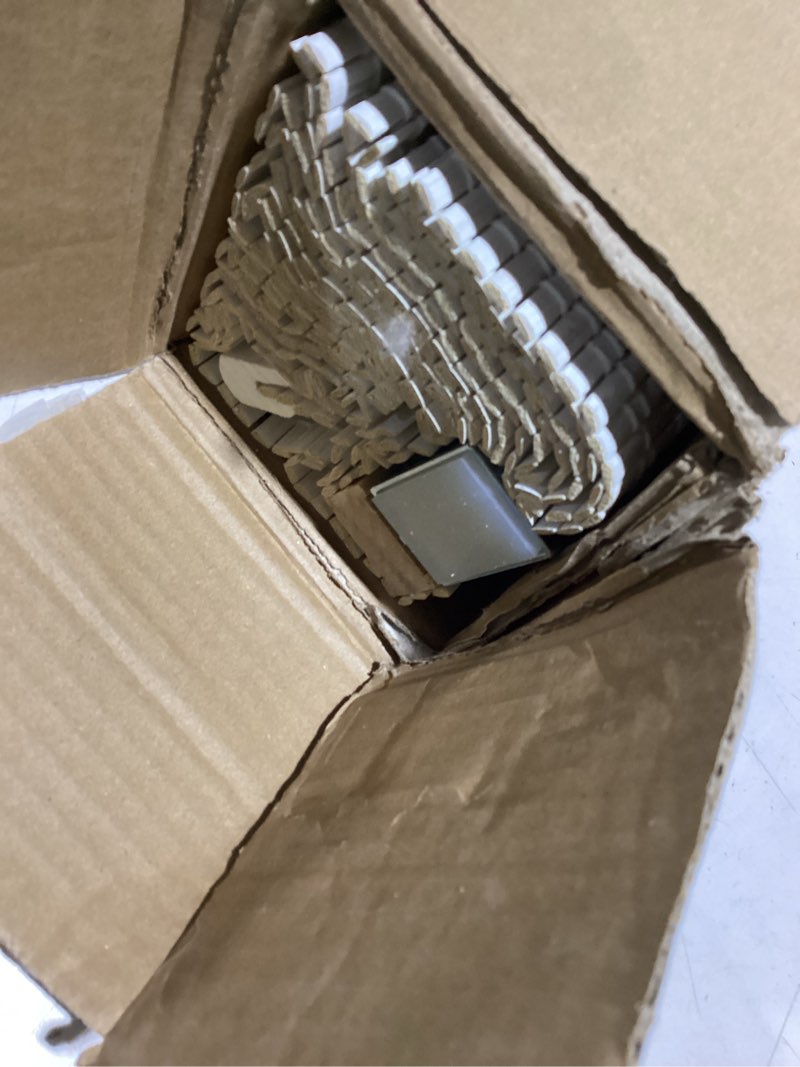 Condition photo showing As Is for LazBlinds No Tools No Drill Cordless Bamboo Roman Shades, Light Filtering Window Treatment, Roll Up Bamboo Blinds for Window 34'' W x 64'' H, Ceylon Vintage White Ceylon Vintage White 34'' W x 64'' H