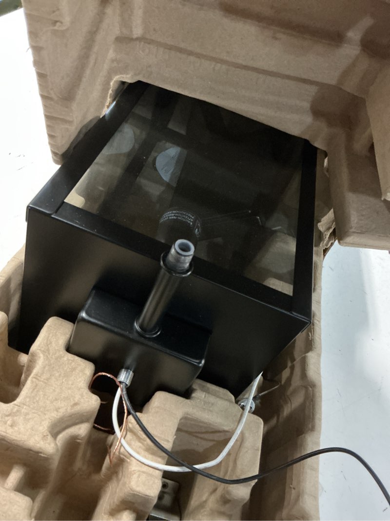 Condition photo showing Good Condition for quoizel breitling 1 -light 20-in h matte black hardwired outdoor wall light