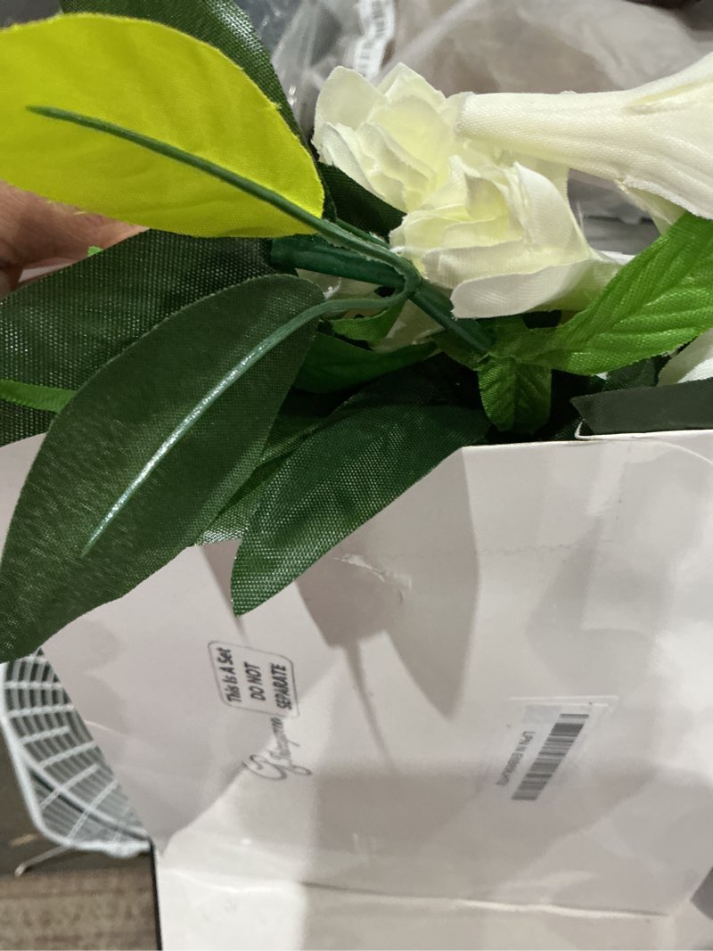 Condition photo showing Good Condition for 2 pack hawaiian luau maile and white tuberose lei artificial graduation lei leaf flower necklace for wedding hawaiian graduation party, 4.9ft