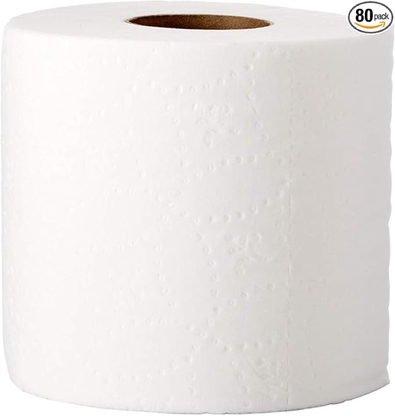 amazoncommercial 2-ply ultra plus toilet paper/bath tissue, septic safe, fsc certified, unscented, 400 sheets per roll, 80 individually wrapped rolls