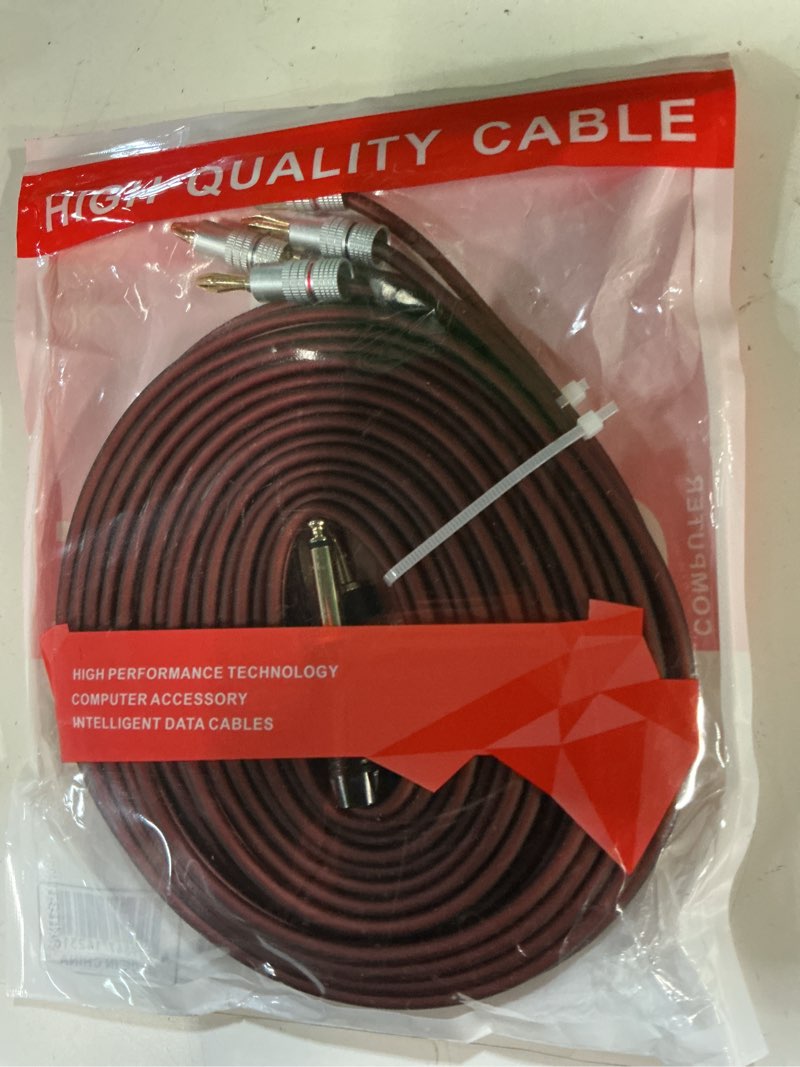 Condition photo showing New/Like New for yuchenfeng 2pack gold-plated 1/4" ts mono to banana plug speaker cable - 14awg ofc copper audio cabl