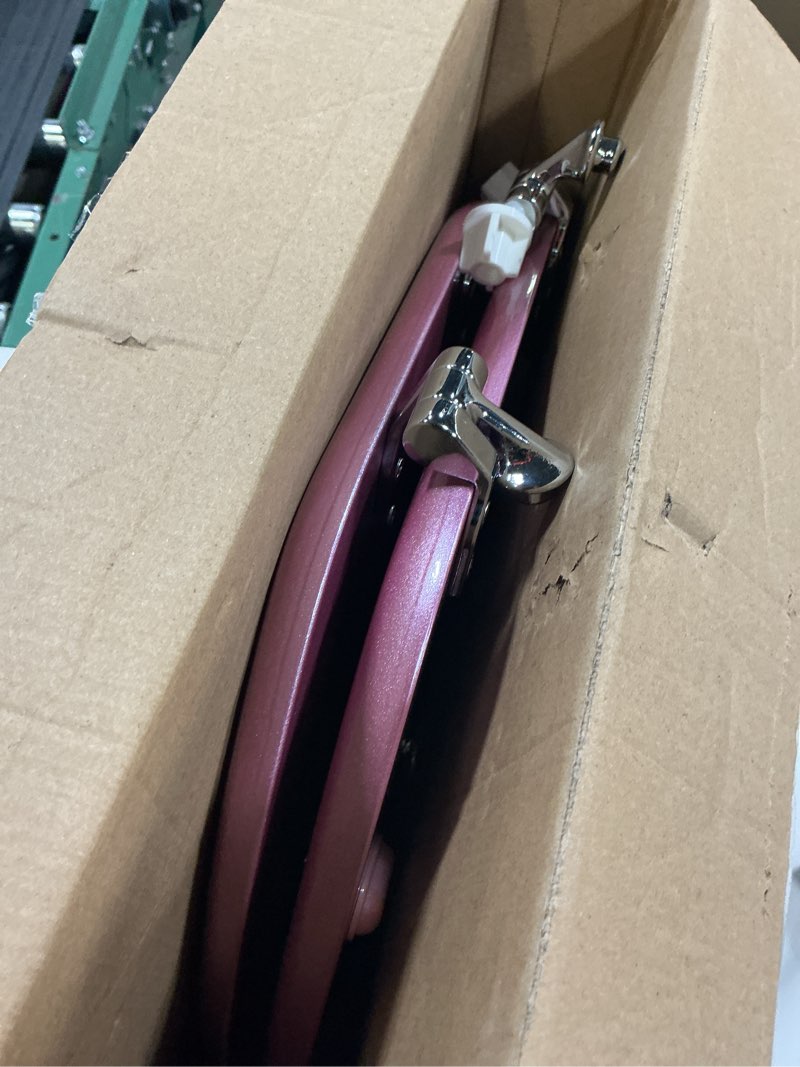Condition photo showing As Is for elongated toilet seat wood toilet seat prevent shifting with zinc alloy hinges american standard size toilet seat easy to install also easy to clean (elongated,sparkling pink) elongated lucky pink