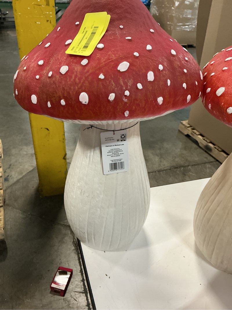 Condition photo showing Good Condition for mainstays large resin mushroom outdoor garden statue