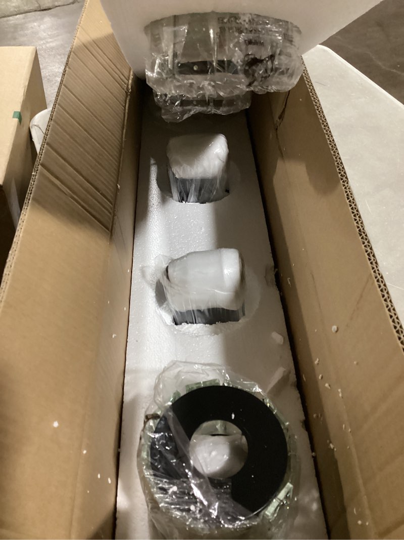 Condition photo showing Good Condition for VOLISUN Crystal Vanity Lights for Bathroom, 4 Light Bathroom Vanity Light, Modern Matte Black Bathroom Light Over Mirror, Black Bathroom Light Fixtures-UL Certificated(Exclude Bulb) Black 4 Light