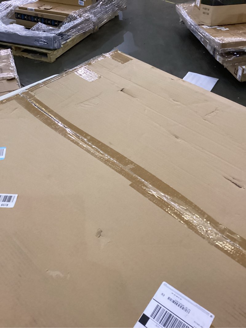 Condition photo showing New/Like New for Flash Furniture Elon 2.85' Square All-Occasion Plastic Folding Event Table with Locking Legs, Folding Banquet Table for Indoor/Outdoor Events, White Granite White 34.25" Square, Set of 1 Solid