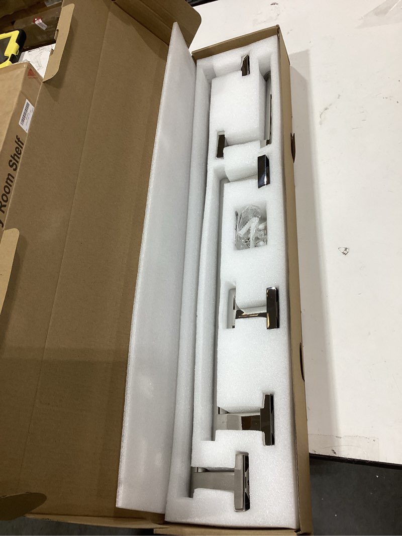 Condition photo showing New/Like New for Suyar Bathroom Accessories Set Polished Chrome, SUS 304 Stainless Steel Bathroom Hardware Set 4 Pieces, Include Robe Hook, Toilet Paper Holder, Hand Towel Holder, Towel Bar, Wall Mounted