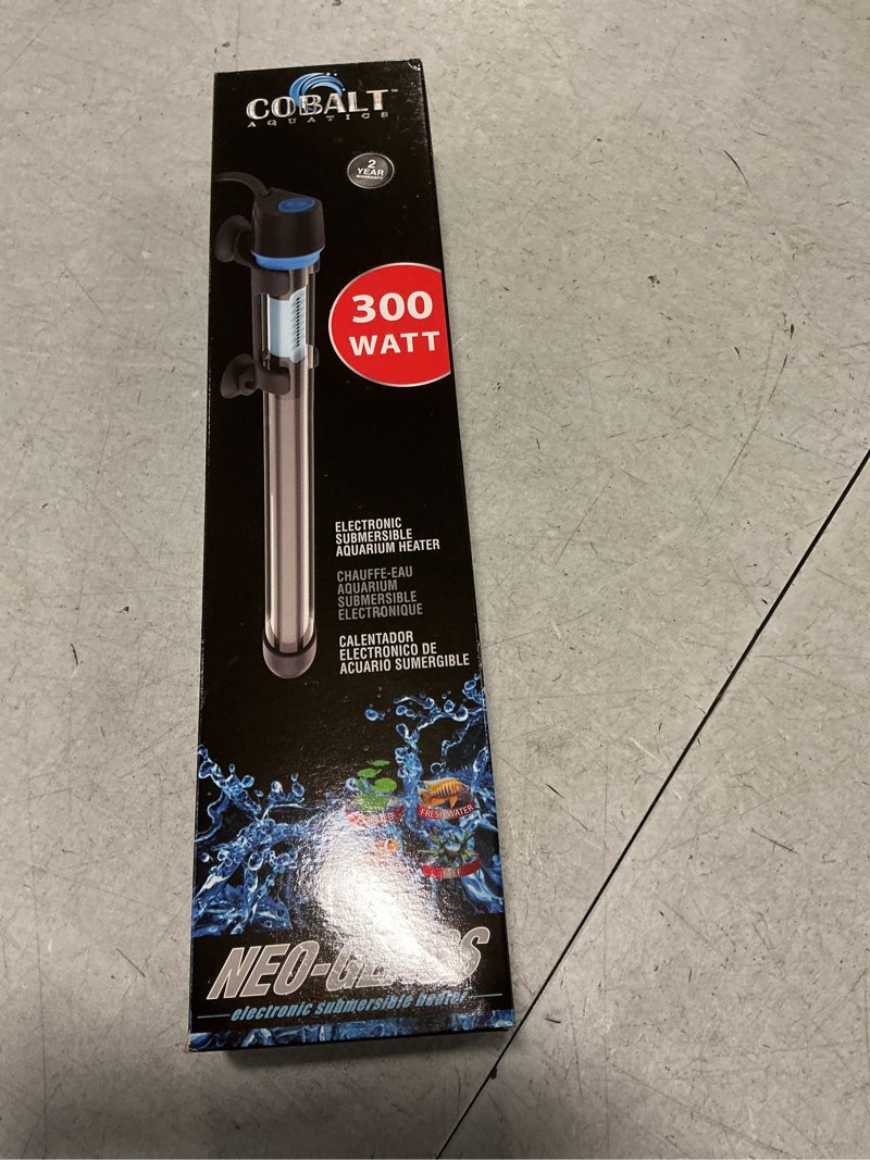 Condition photo showing New/Like New for Cobalt Aquatics Neo-Glass 300W Aquarium Heater (Up to 80 Gal) – Submersible, Digital Thermostat, ±0.7°F Accuracy, for Freshwater & Saltwater Tanks 300 Watts
