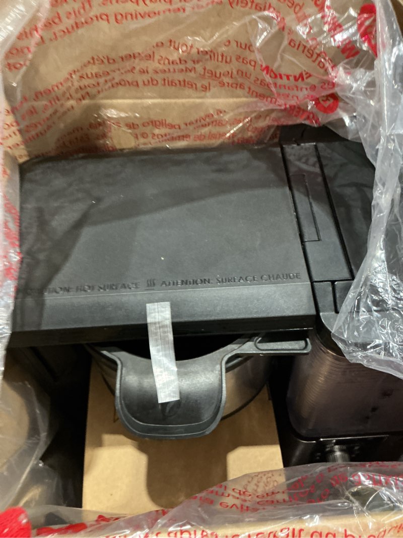 Condition photo showing As Is for ninja specialty coffee maker, hot & iced coffee, 6 brew styles, 8 sizes, small cup to travel mug, 10-cup carafe, fold-away frother, permanent filter, removable reservoir, black, cm401 10 cup