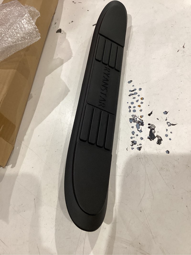 Condition photo showing As Is for incomplete, only one ))) ryanstar racing 2-pack universal non-slip step pads - heavy duty replacement tread covers compatible with 3\\\" round truck/suv/van running boards (matte black)