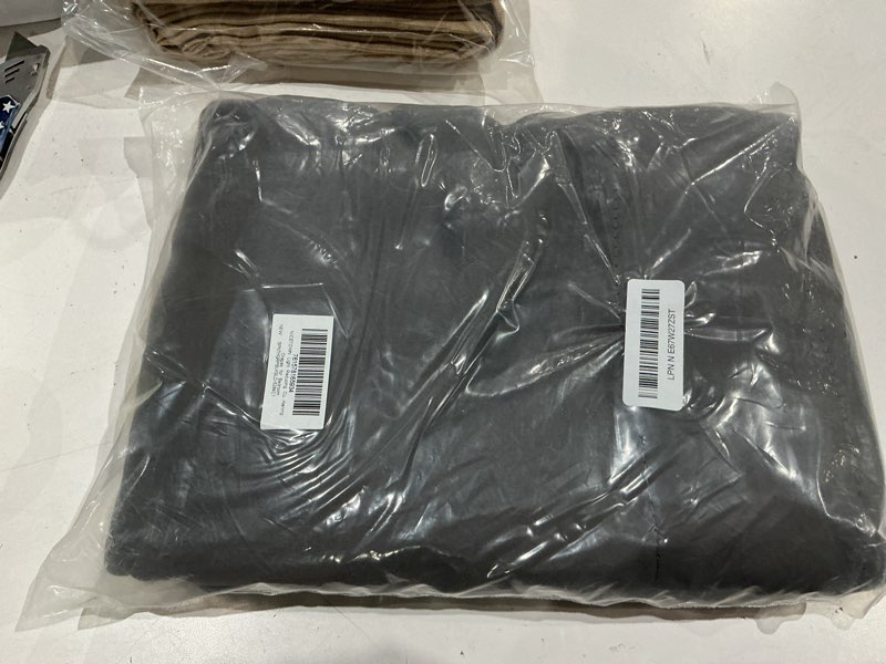 Condition photo showing As Is for nicetown light reducing curtain panels window draperies - (grey color) 52x84 inch, 2 pieces, insulating room darkening drapes for bedroom grey 52"w x 84"l (pack of 2)