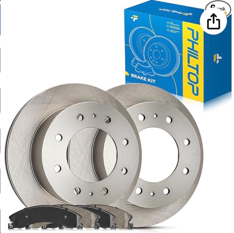 PHILTOP Rear Rotors Kit, OE Rotors for Chevrolet 2011-2019 Silverado 2500 HD, GMC 2011-72019 Sierra 2500 HD, 55192 D1411