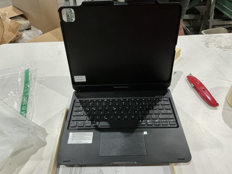 Condition photo showing Good Condition for babg keyboard case for ipad air 13 inch(m3/m2)&ipad pro 13(m5/m4),ipad pro 12.9(6th/5th /4th/3rd gen) case with keyboard,360° rotatable,toupad,backlits,pencil charging-black 12.9/13 inch black
