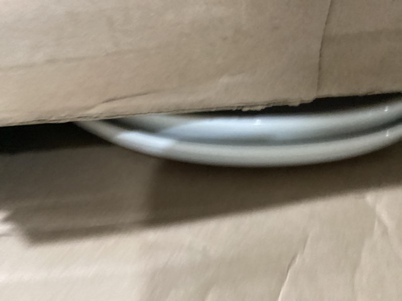 Condition photo showing As Is for bemis 7300slec slow close toilet seat, easy clean hinges and durable plastic seat, made in usa, elongated, white elongated slow close
