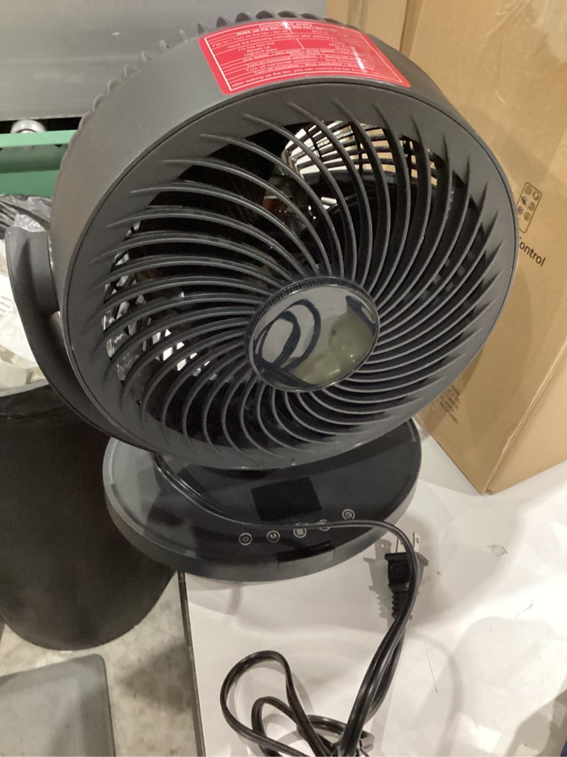 Condition photo showing Good Condition for pntck air circulator fan for bedroom, 13" table fan with remote, 90° oscillating & 120° tilt, 60ft strong airflow, quiet 25db electric fan with 4 speeds, 4 modes & 12h timer black